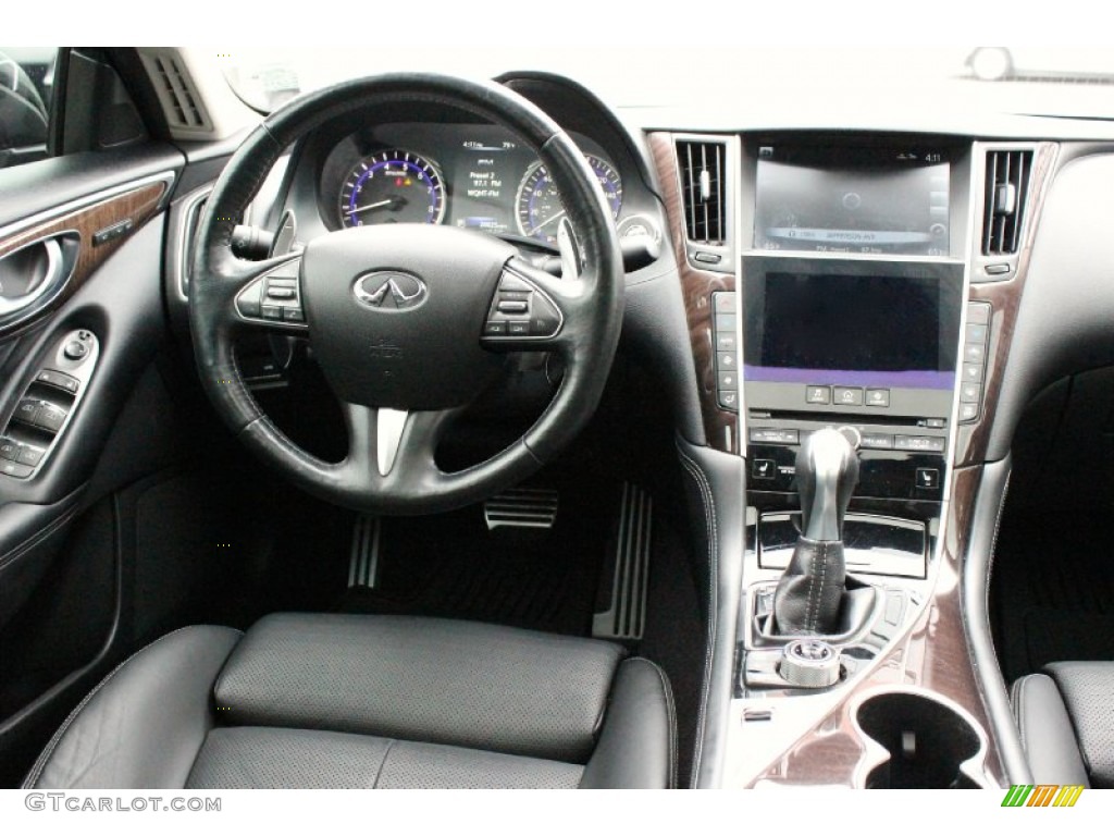 2014 Infiniti Q 50S 3.7 AWD Graphite Dashboard Photo #96439372
