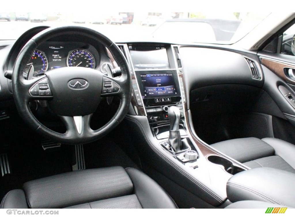 Graphite Interior 2014 Infiniti Q 50S 3.7 AWD Photo #96439378