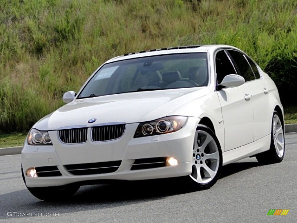 2008 3 Series 335xi Sedan - Alpine White / Gray photo #22