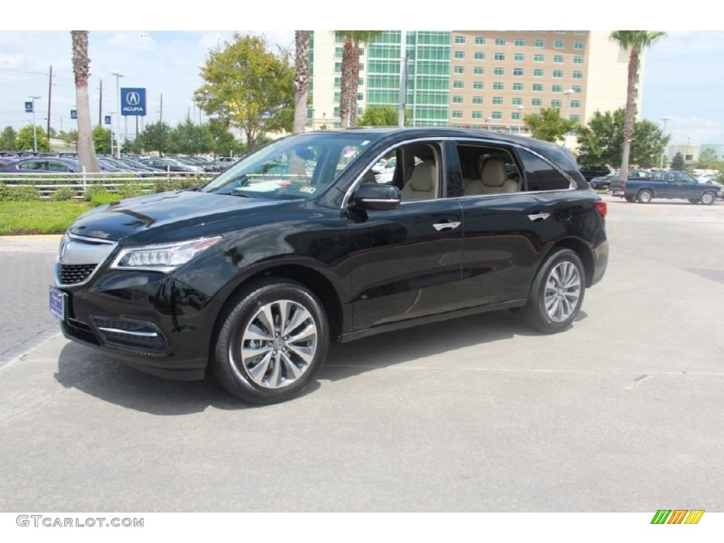 2015 MDX SH-AWD Technology - Crystal Black Pearl / Parchment photo #3