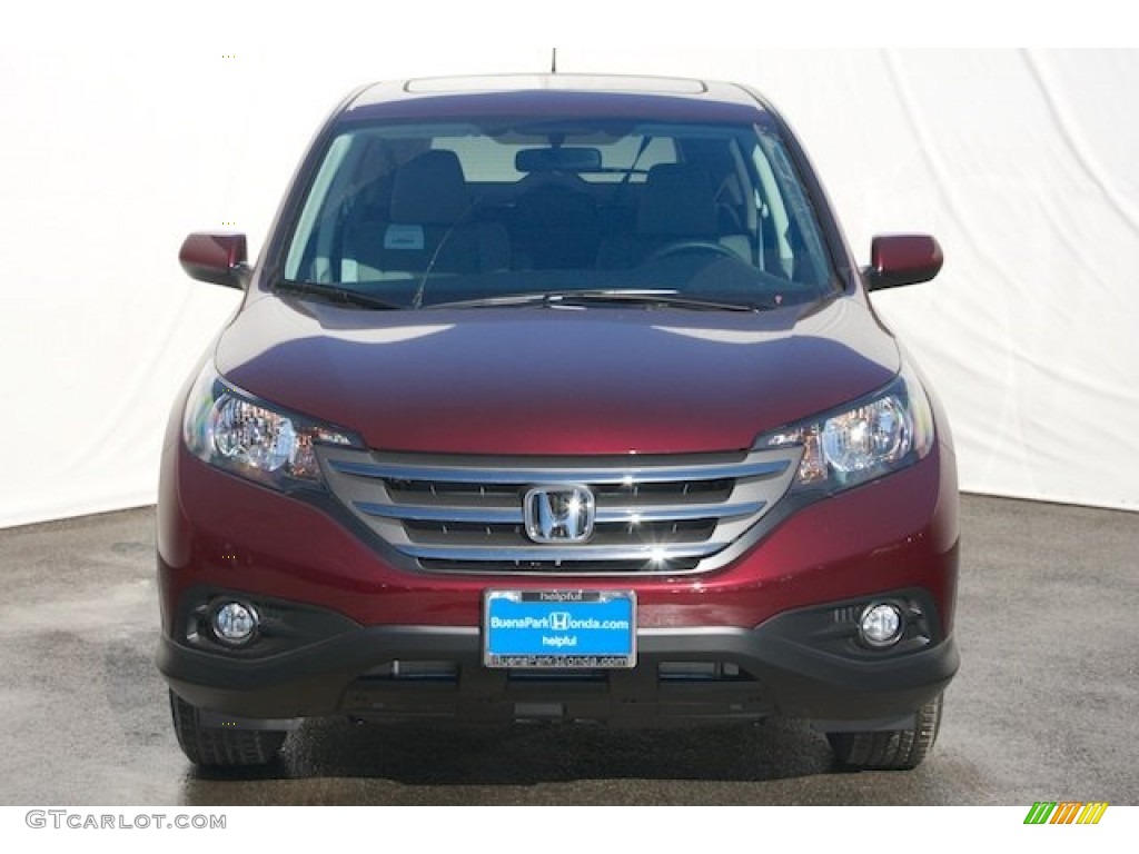 2014 CR-V EX - Basque Red Pearl II / Gray photo #2