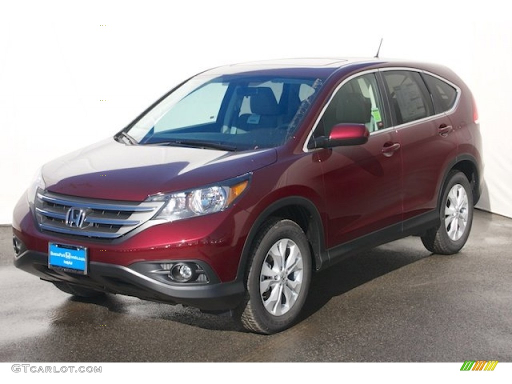 2014 CR-V EX - Basque Red Pearl II / Gray photo #3