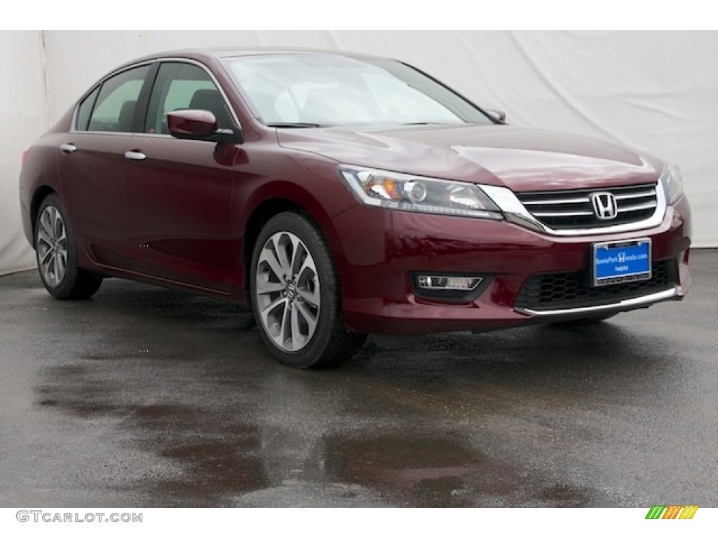 2014 Accord Sport Sedan - Basque Red Pearl II / Black photo #1