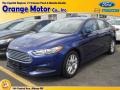 2014 Deep Impact Blue Ford Fusion SE  photo #1