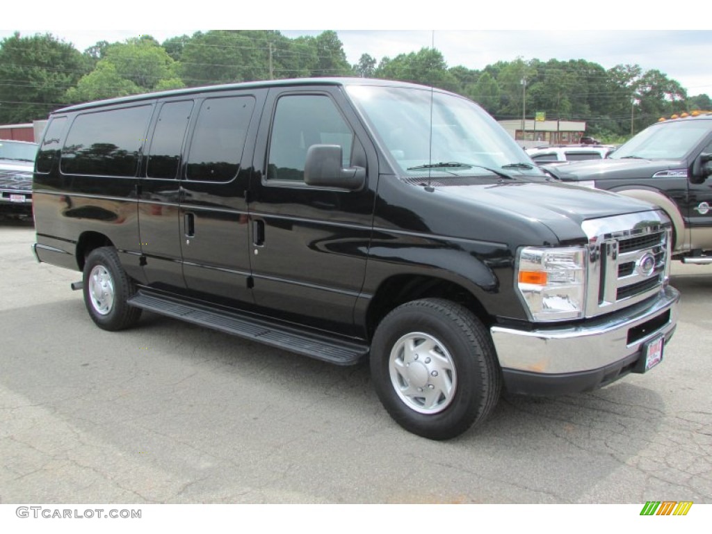 2013 E Series Van E350 XLT Extended Passenger - Black / Medium Flint photo #4