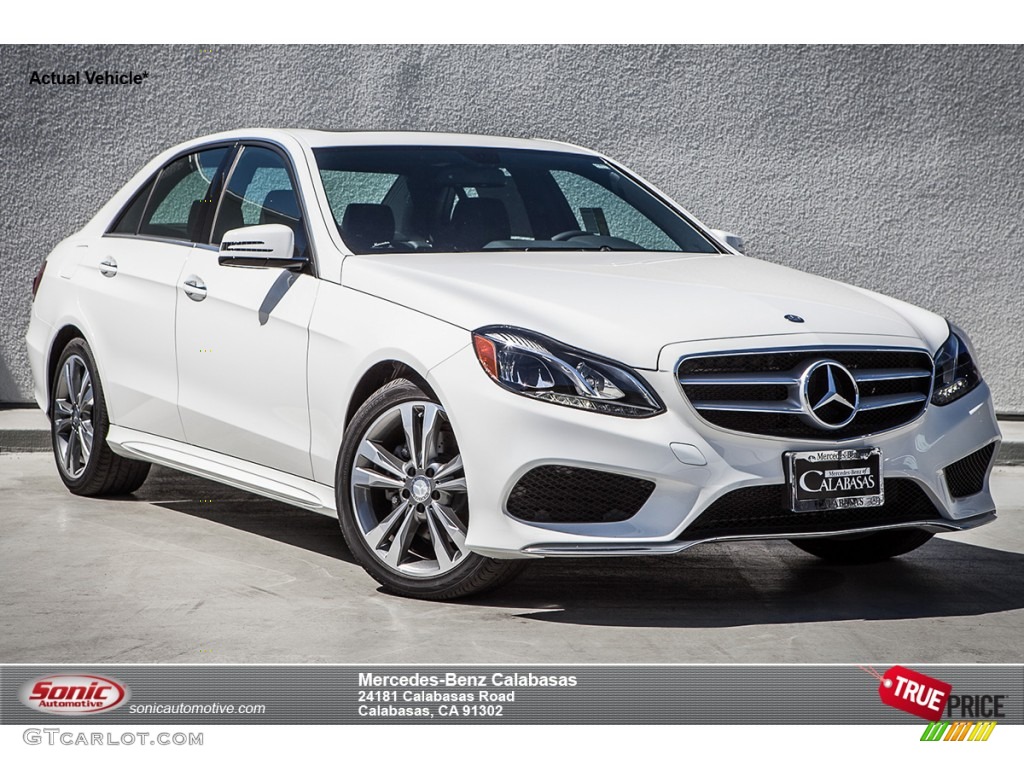 2014 E 350 Sport Sedan - Polar White / Black photo #1