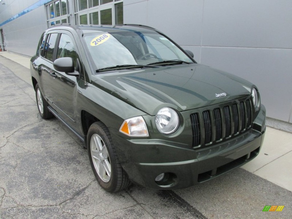 2008 Compass Sport 4x4 - Jeep Green Metallic / Pastel Pebble Beige photo #11