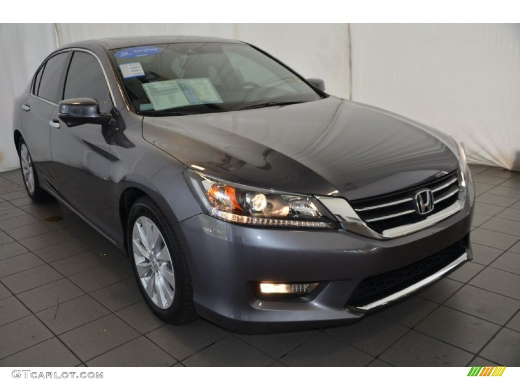 2014 Accord EX-L Sedan - Modern Steel Metallic / Gray photo #1