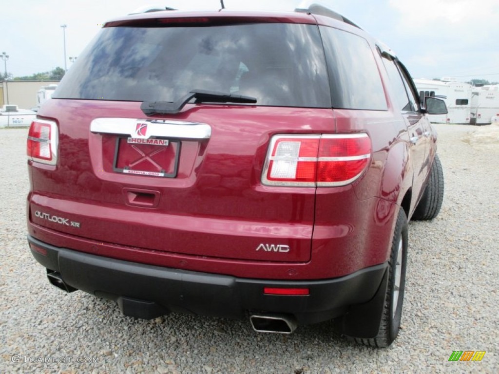 2008 Outlook XR AWD - Red Jewel / Tan photo #28