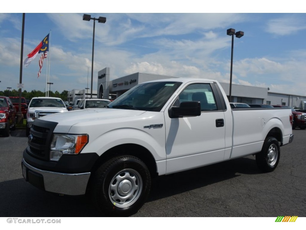 2014 F150 XL Regular Cab - Oxford White / Steel Grey photo #3