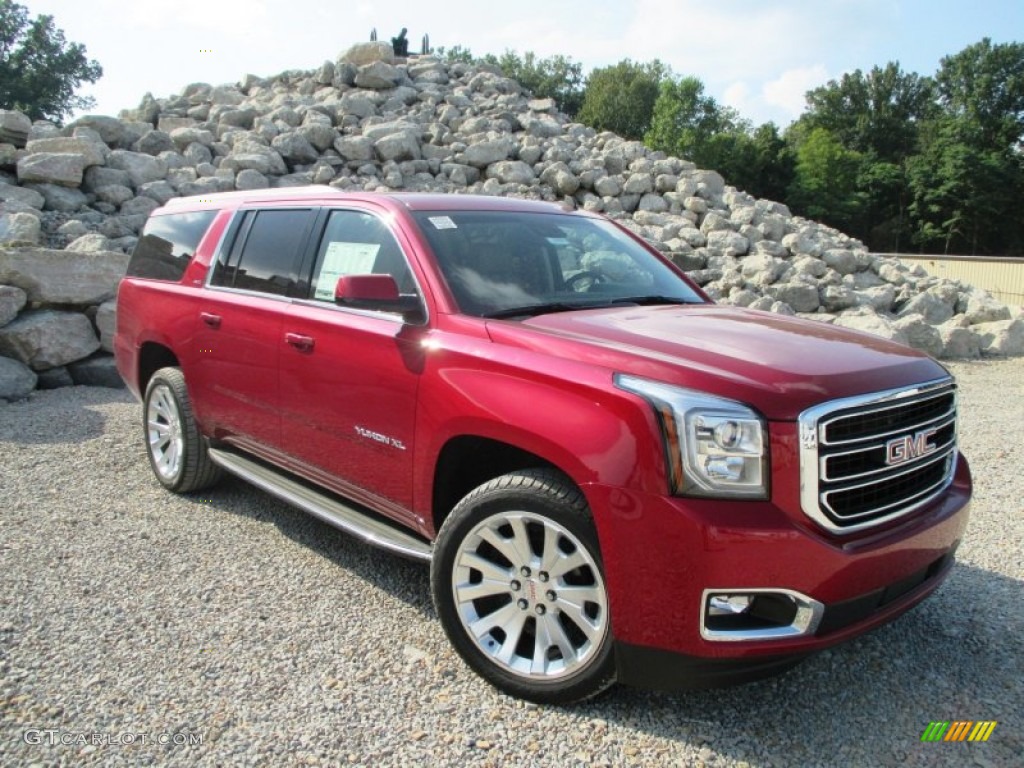 2015 Yukon XL SLT 4WD - Crystal Red Tintcoat / Cocoa/Dune photo #1