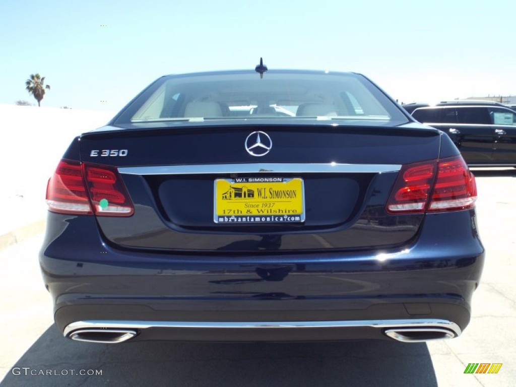 2014 E 350 Sport Sedan - Lunar Blue Metallic / Silk Beige/Espresso Brown photo #5