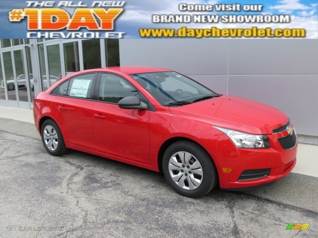 2014 Cruze LS - Red Hot / Jet Black/Medium Titanium photo #1