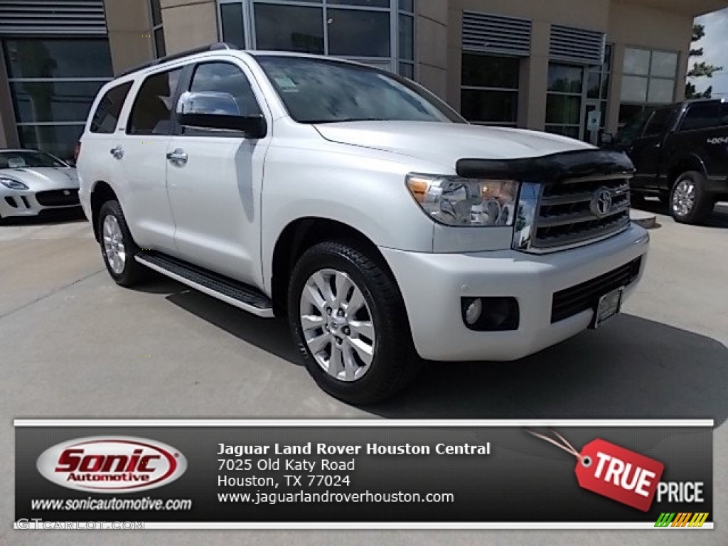 2008 Sequoia Platinum - Super White / Sand Beige photo #1