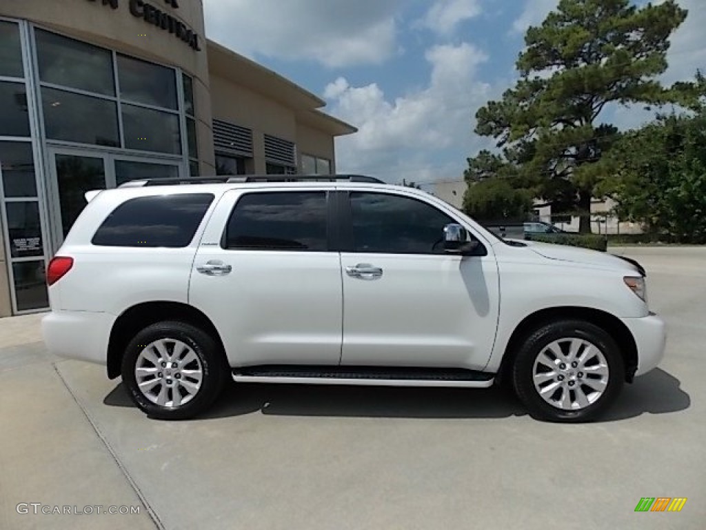 2008 Sequoia Platinum - Super White / Sand Beige photo #6