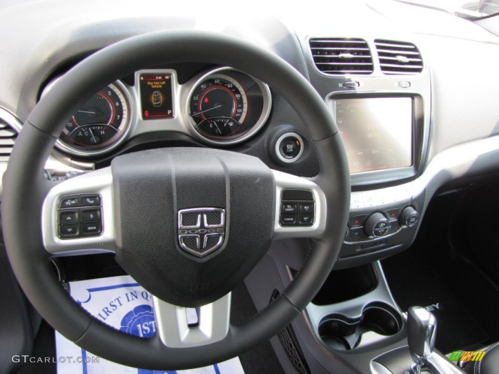 2015 Dodge Journey SXT Plus Black Steering Wheel Photo #96465790