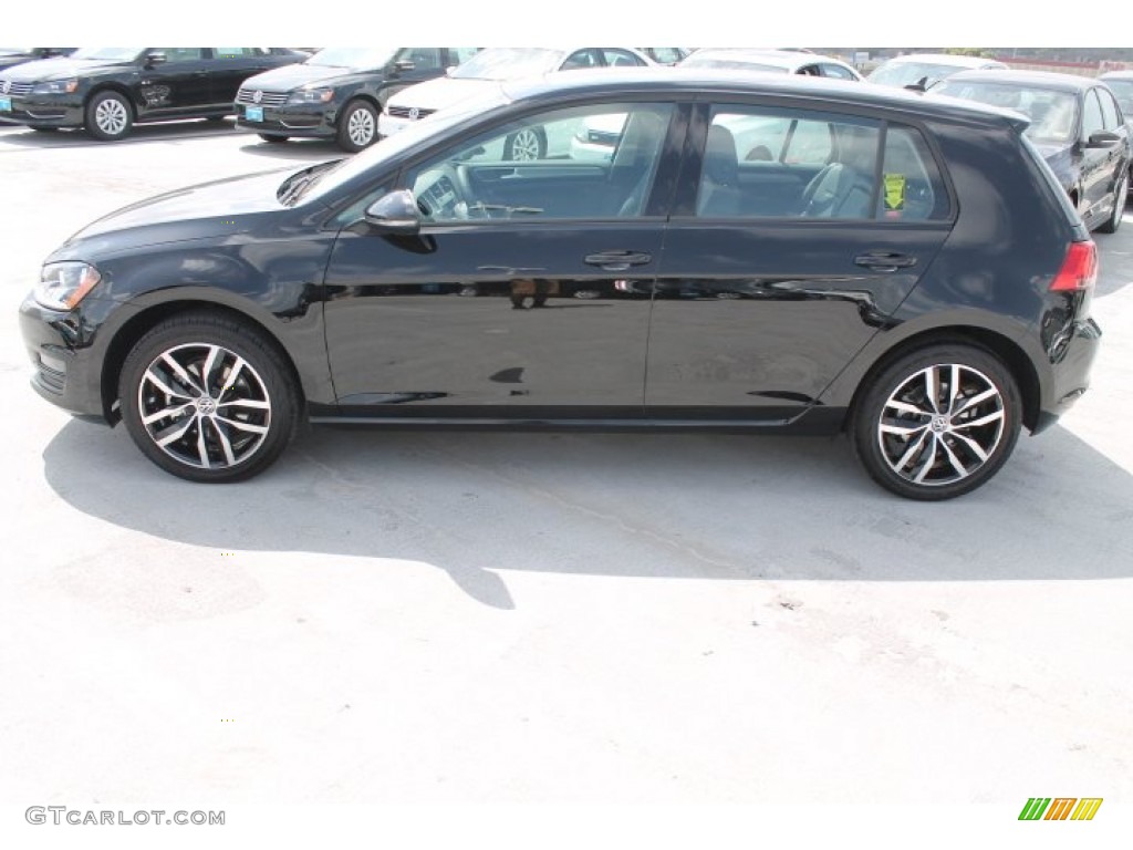 Black 2015 Volkswagen Golf 4 Door 1.8T SE Exterior Photo #96466276