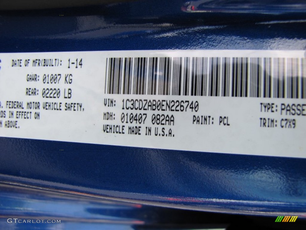 2014 Avenger SE - Blue Streak Pearl / Black photo #14