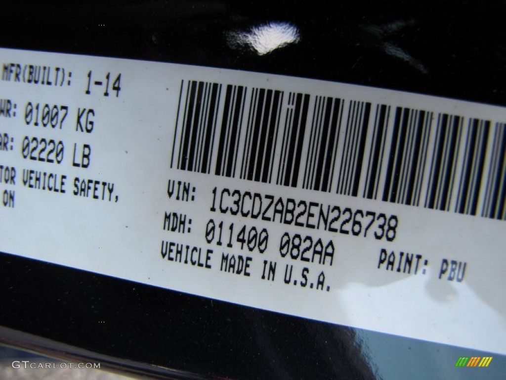 2014 Avenger SE - True Blue Pearl / Black photo #16