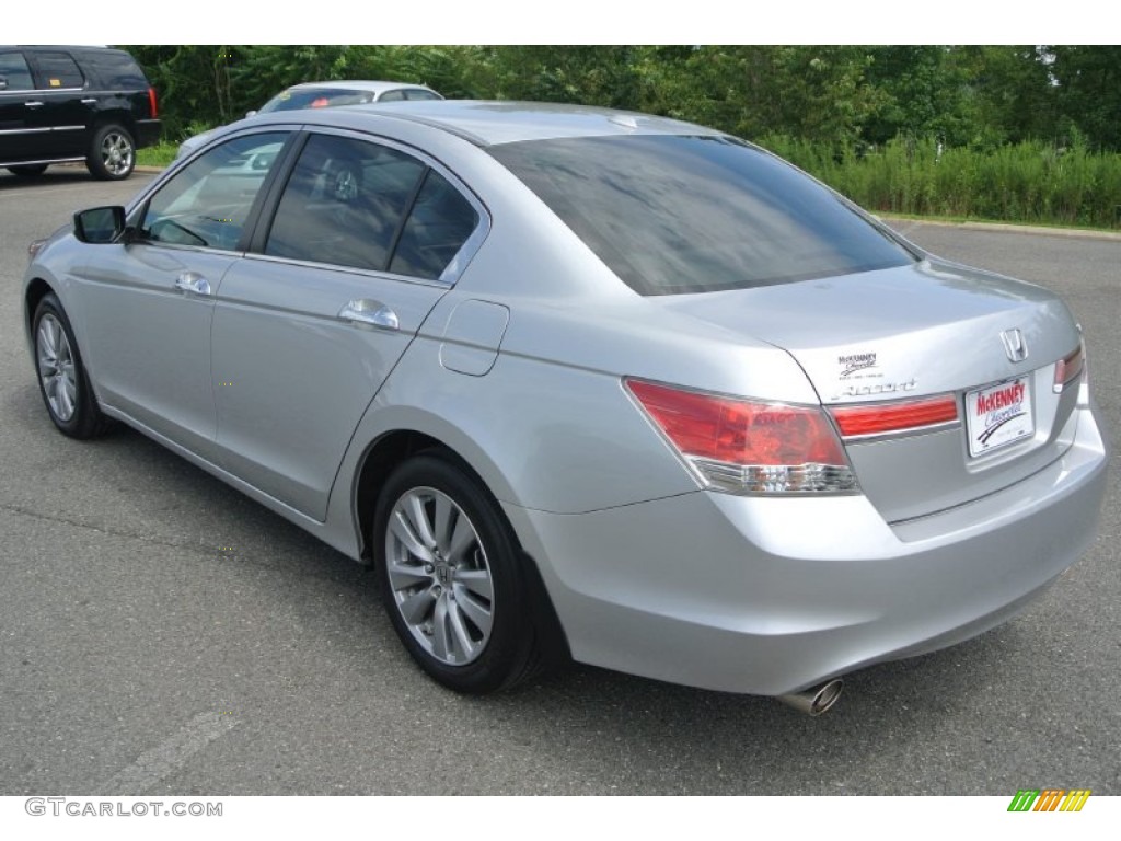 2012 Accord EX-L V6 Sedan - Alabaster Silver Metallic / Gray photo #4