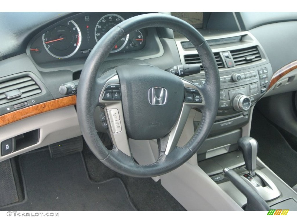 2012 Accord EX-L V6 Sedan - Alabaster Silver Metallic / Gray photo #26