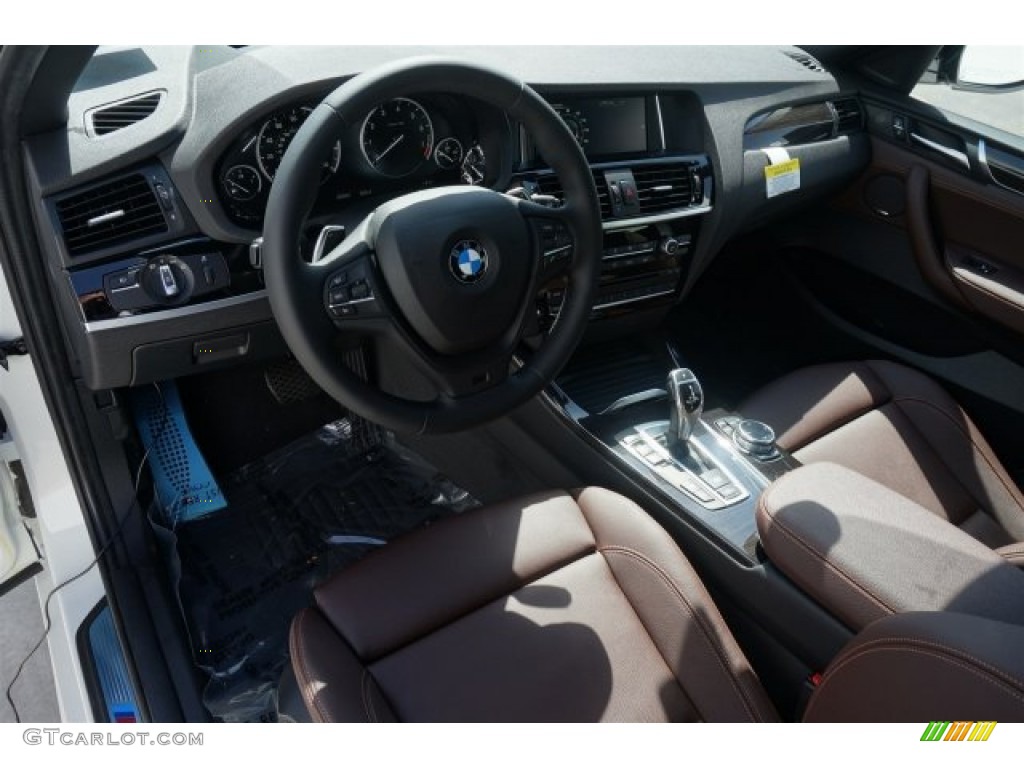 Mocha Nevada w/Orange Contrast Stitching Interior 2015 BMW X4 xDrive28i Photo #96471205