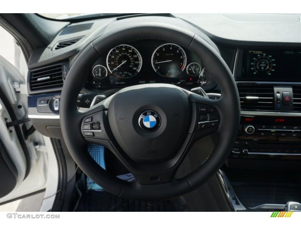 2015 BMW X4 xDrive28i Mocha Nevada w/Orange Contrast Stitching Steering Wheel Photo #96471271