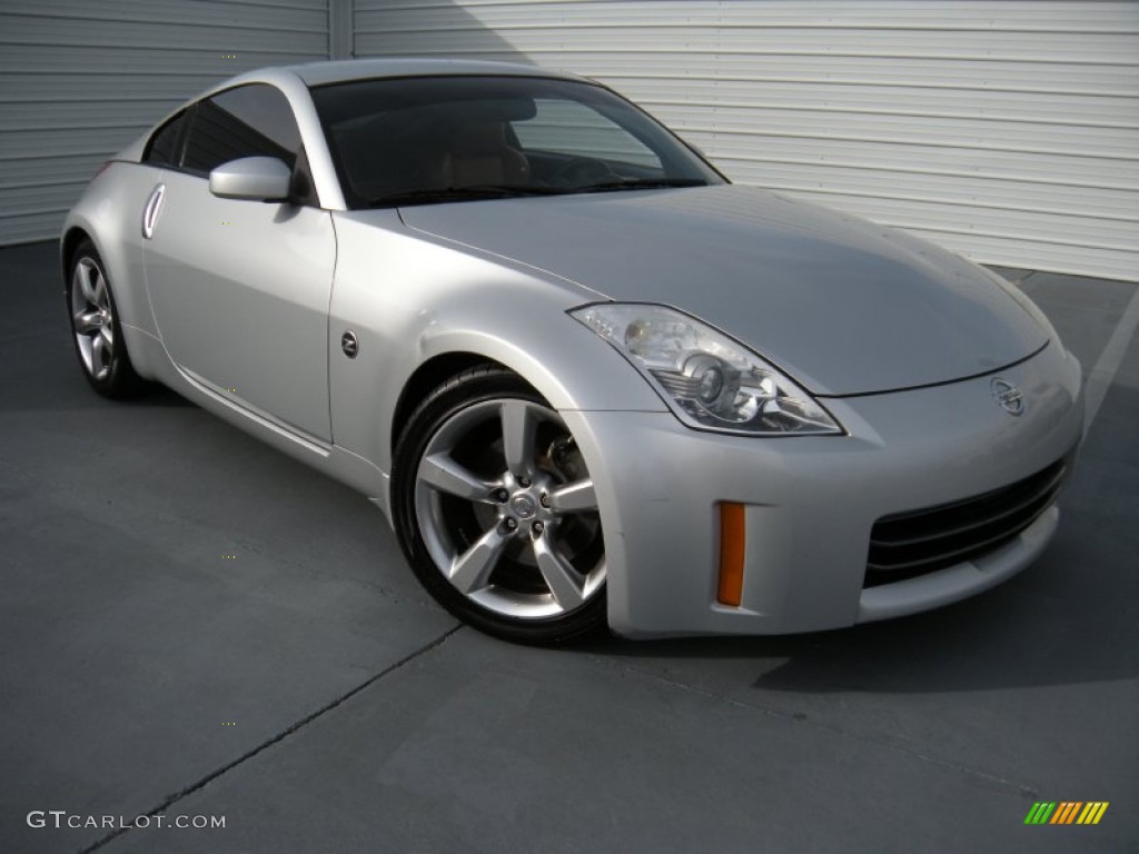 2008 350Z Touring Coupe - Silver Alloy / Burnt Orange photo #1