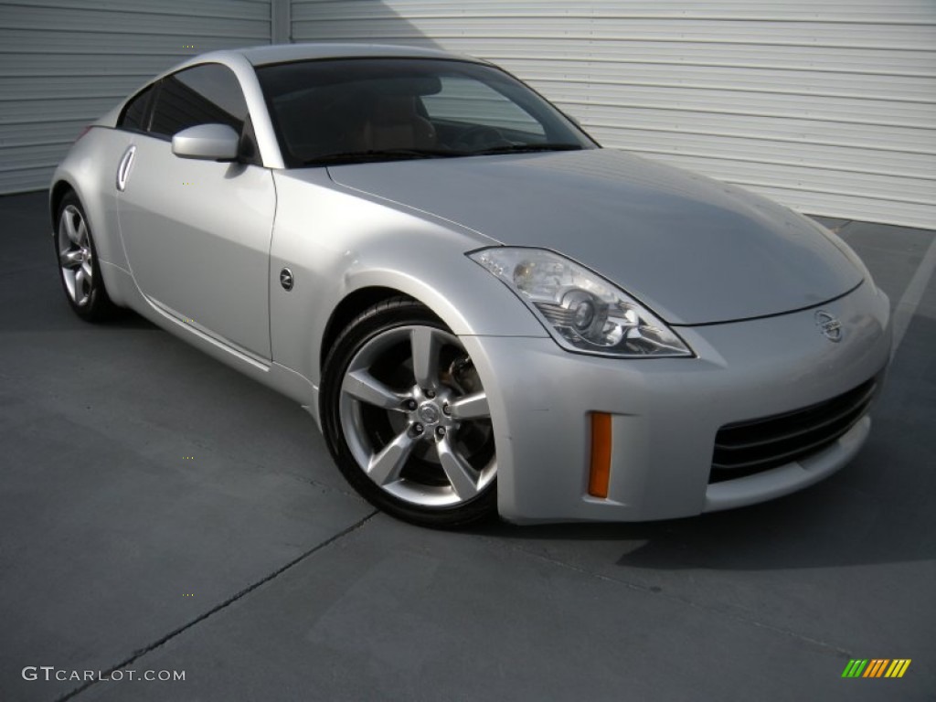 2008 350Z Touring Coupe - Silver Alloy / Burnt Orange photo #2