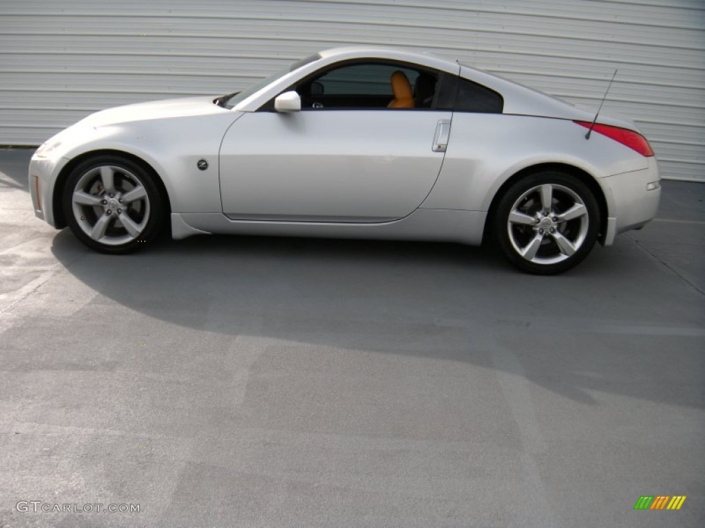 2008 350Z Touring Coupe - Silver Alloy / Burnt Orange photo #6