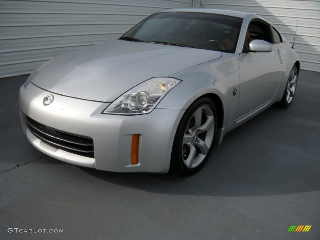 2008 350Z Touring Coupe - Silver Alloy / Burnt Orange photo #7