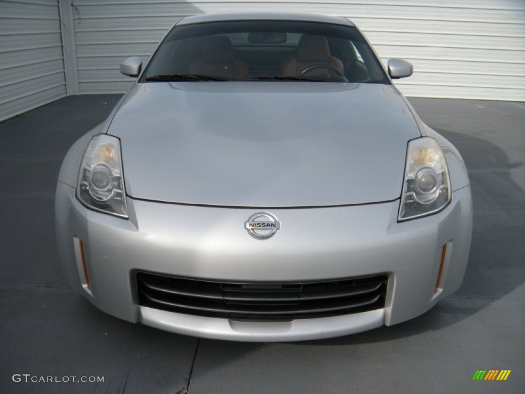 2008 350Z Touring Coupe - Silver Alloy / Burnt Orange photo #8