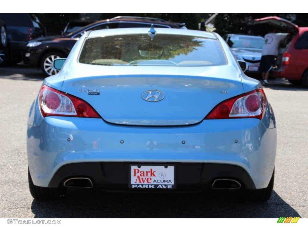 2011 Genesis Coupe 3.8 Grand Touring - Acqua Minerale Blue / Brown Leather photo #4