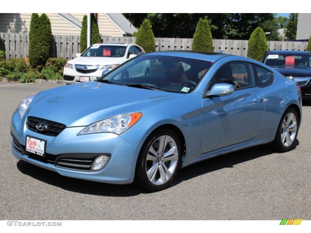 2011 Genesis Coupe 3.8 Grand Touring - Acqua Minerale Blue / Brown Leather photo #7