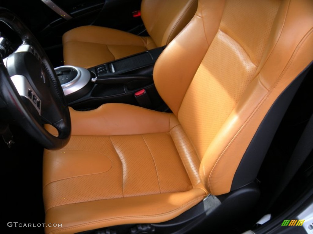 2008 350Z Touring Coupe - Silver Alloy / Burnt Orange photo #41
