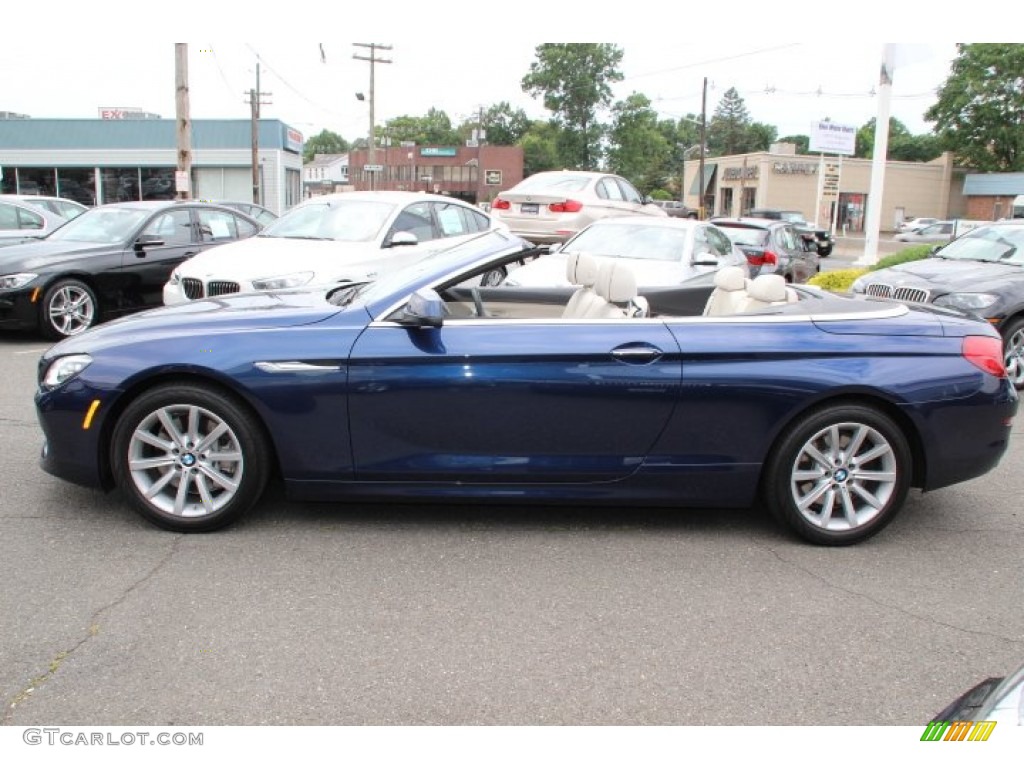 Deep Sea Blue Metallic 2014 BMW 6 Series 640i Convertible Exterior Photo #96478678