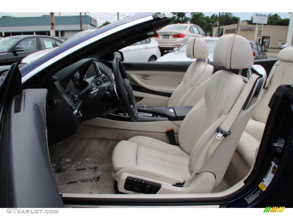 Ivory White Interior 2014 BMW 6 Series 640i Convertible Photo #96478795
