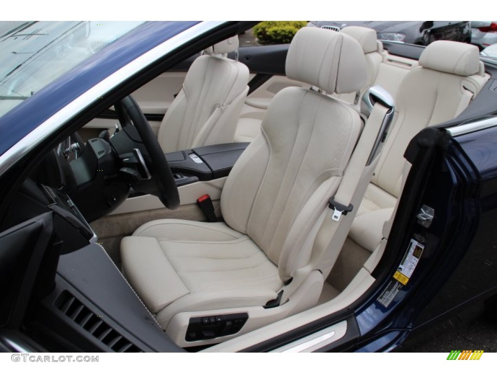 Ivory White Interior 2014 BMW 6 Series 640i Convertible Photo #96478810