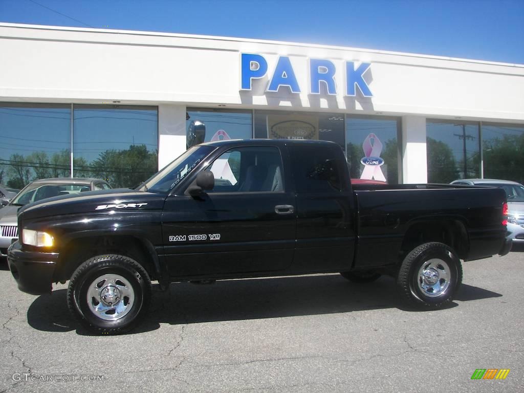 2000 Ram 1500 Sport Extended Cab 4x4 - Black / Agate photo #22