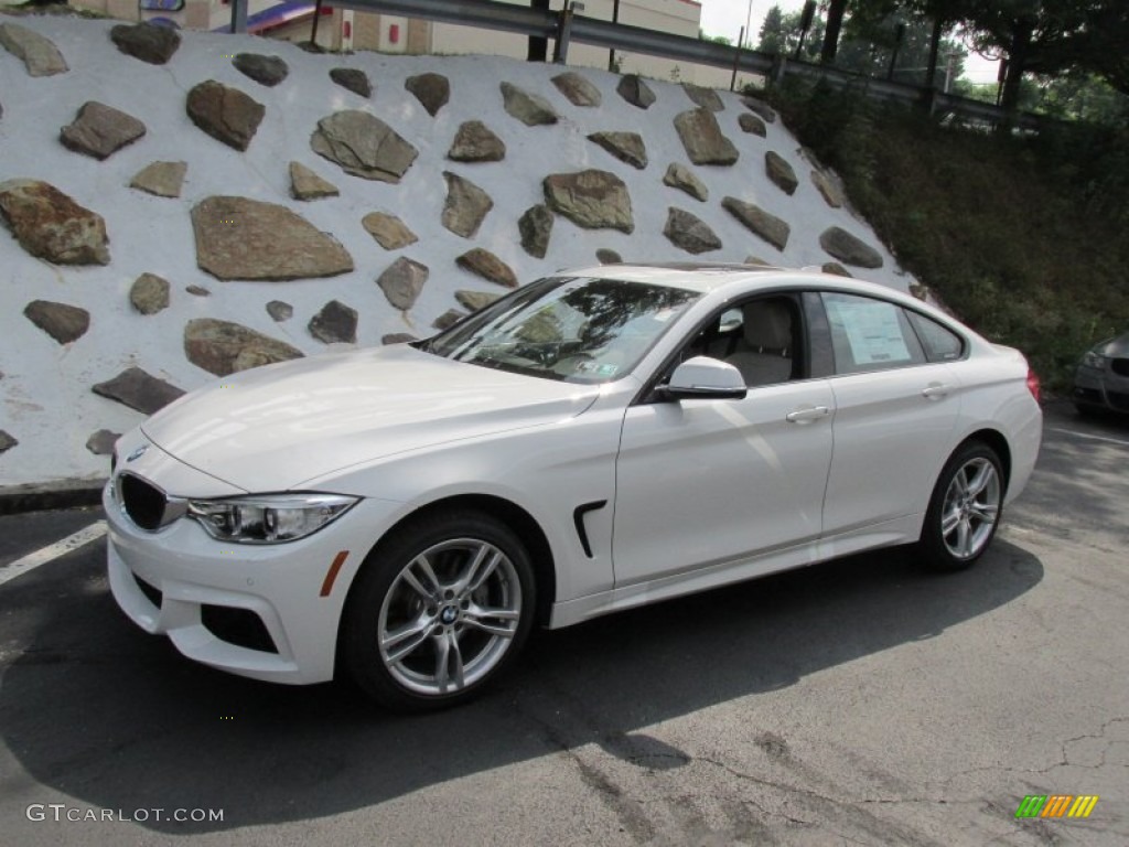 2015 4 Series 435i xDrive Gran Coupe - Alpine White / Ivory White and Black photo #1