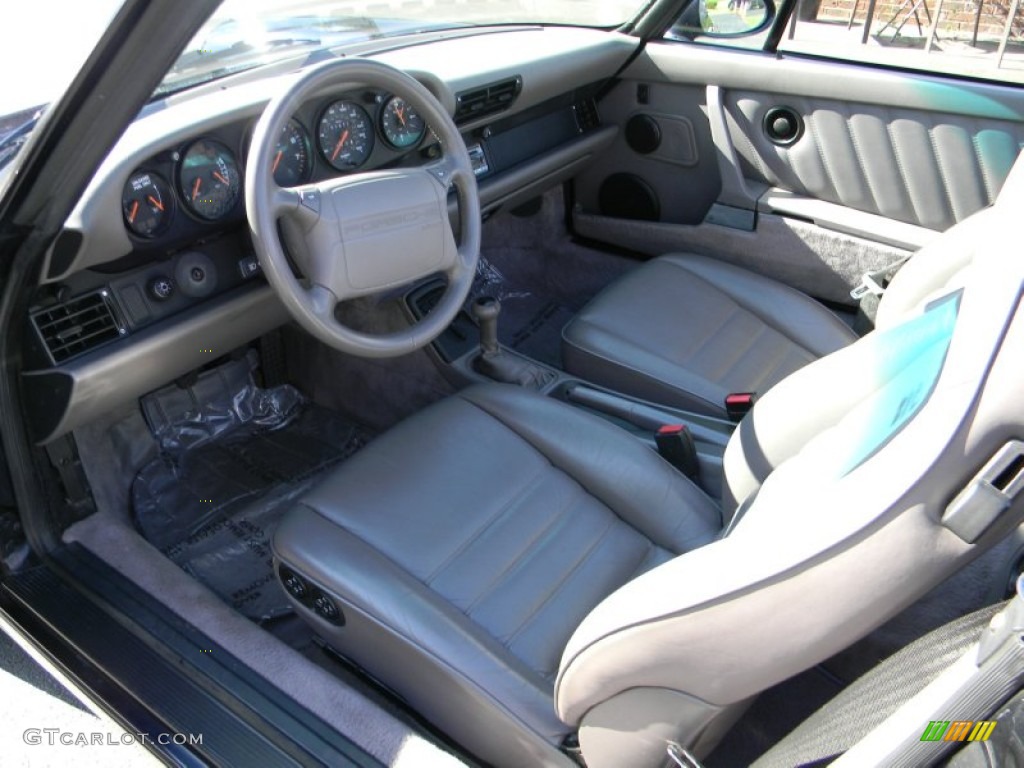1993 911 Carrera Cabriolet - Midnight Blue Metallic / Classic Grey photo #3