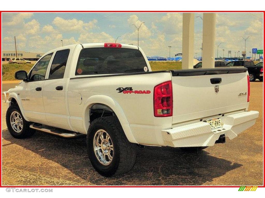 2006 Ram 1500 SLT Quad Cab 4x4 - Bright White / Medium Slate Gray photo #3