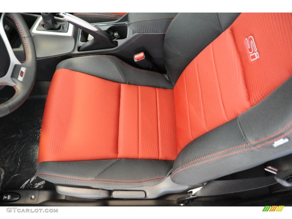 Black/Red Interior 2014 Honda Civic Si Coupe Photo #96483628