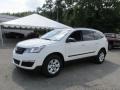 2015 White Chevrolet Traverse LS  photo #1