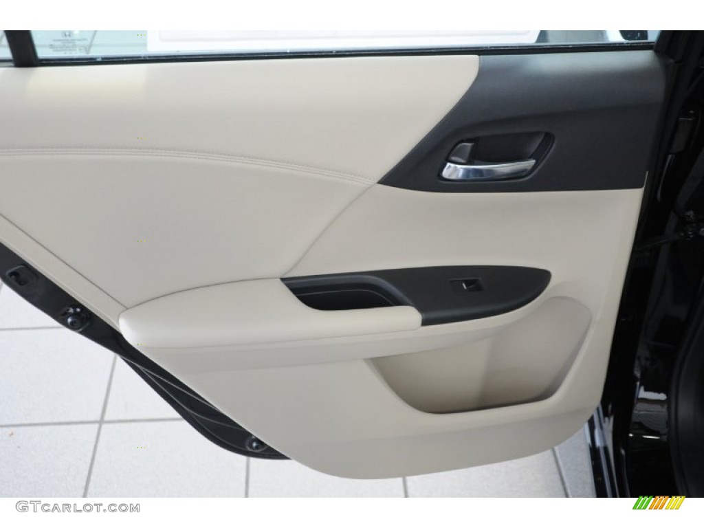 2014 Accord EX-L Sedan - Crystal Black Pearl / Ivory photo #23