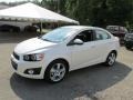 White Diamond Tricoat 2014 Chevrolet Sonic LTZ Sedan
