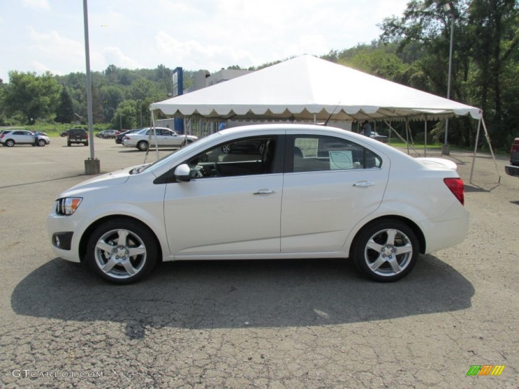 2014 Sonic LTZ Sedan - White Diamond Tricoat / Jet Black/Dark Titanium photo #2