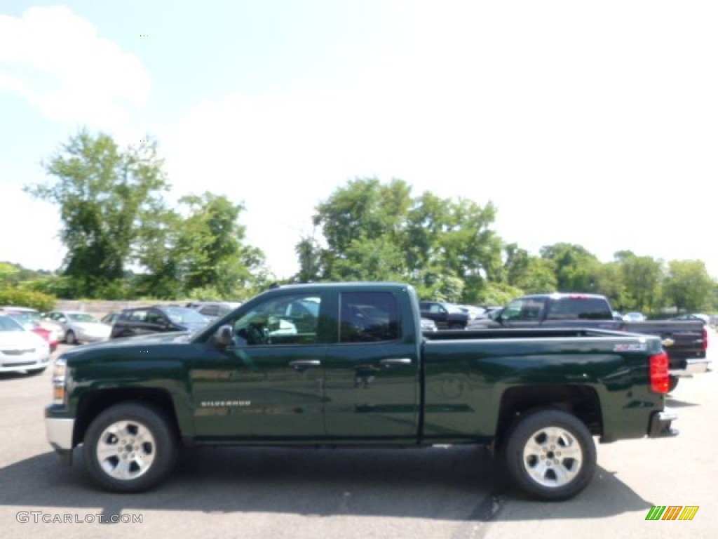 2014 Silverado 1500 LT Double Cab 4x4 - Rainforest Green Metallic / Cocoa/Dune photo #1