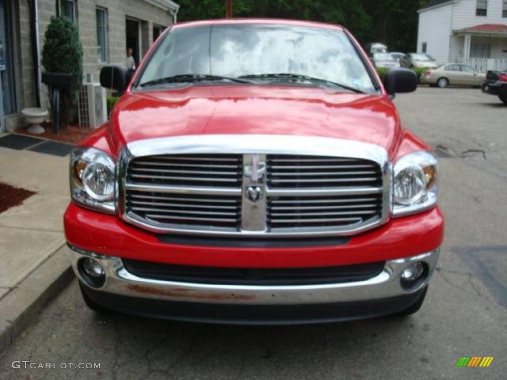 2008 Ram 1500 Big Horn Edition Quad Cab 4x4 - Flame Red / Medium Slate Gray photo #6