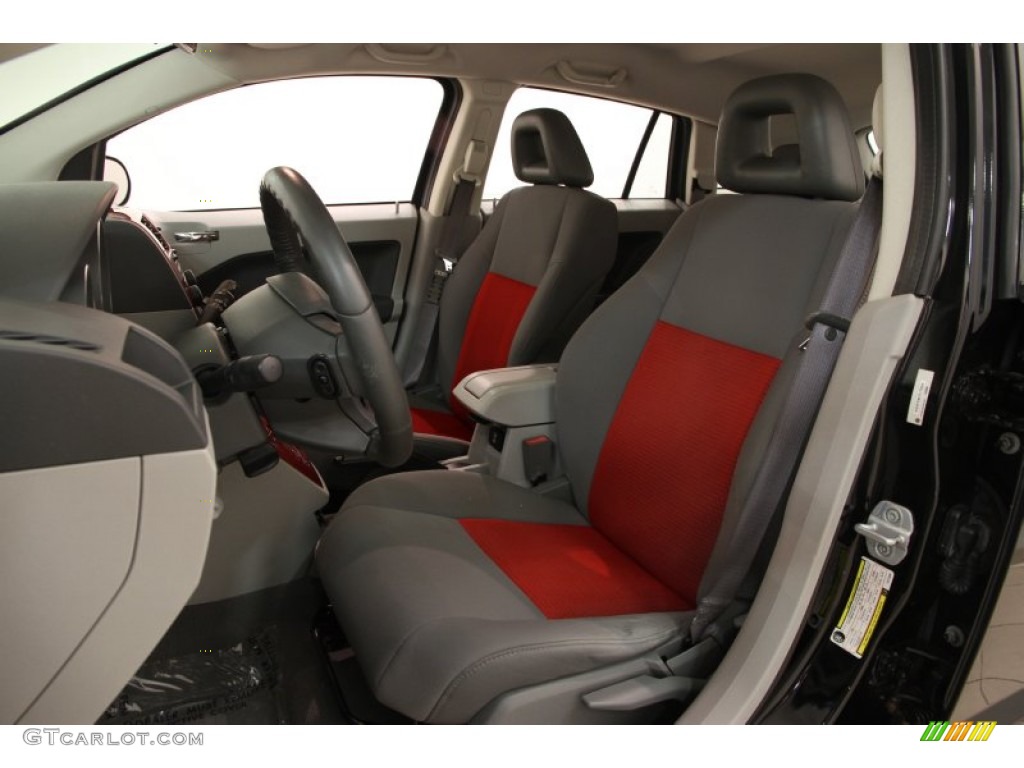 2007 Caliber R/T - Black / Pastel Slate Gray/Red photo #5